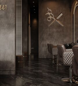 Dark Contemporary Barber Shop Interior (3)