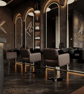 Dark Contemporary Barber Shop Interior (9)