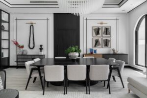 Monochrome Rhythm, Luxury Villa Interior Design (4)